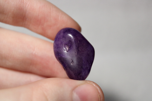 Polished purple stone.